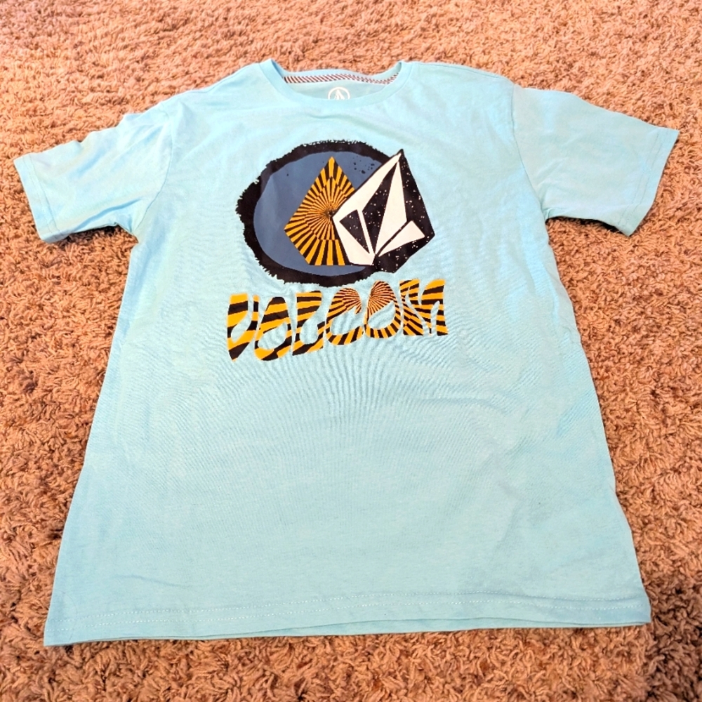 Volcom Light Blue Graphic Short Sleeve Tee